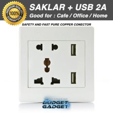 Saklar Colokan Dinding Wallplug Universal Port And 2 USB Port