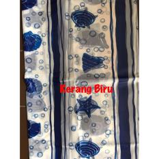 Sakura Tirai Kamar Mandi Motif Kerang Biru