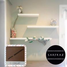Sarfraz rak gantung hiasan dinding 1 set isi 3- panjang 60 50 40 cm - lebar 10cm Aneka Warna