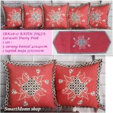 SARUNG BANTAL KURSI / BATIK JOGJA LARASATI PINK / MINIMALIS / SBK SET