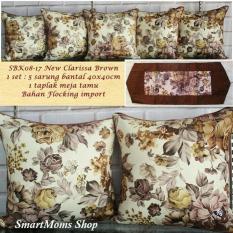 Sarung Bantal Kursi Set Tamu Sofa Shabby Chic Minimalis Coklat