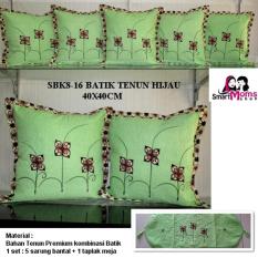 SARUNG BANTAL SOFA MINIMALIS TENUN BATIK HIJAU