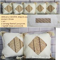 SARUNG BANTAL SOFA / MINIMALIS / VINTAGE/ SBK SET / BATIK JOGJA KREM