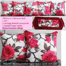 SARUNG BANTAL SOFA SHABBY / MINIMALIS / KURSI / CLARISSA RED