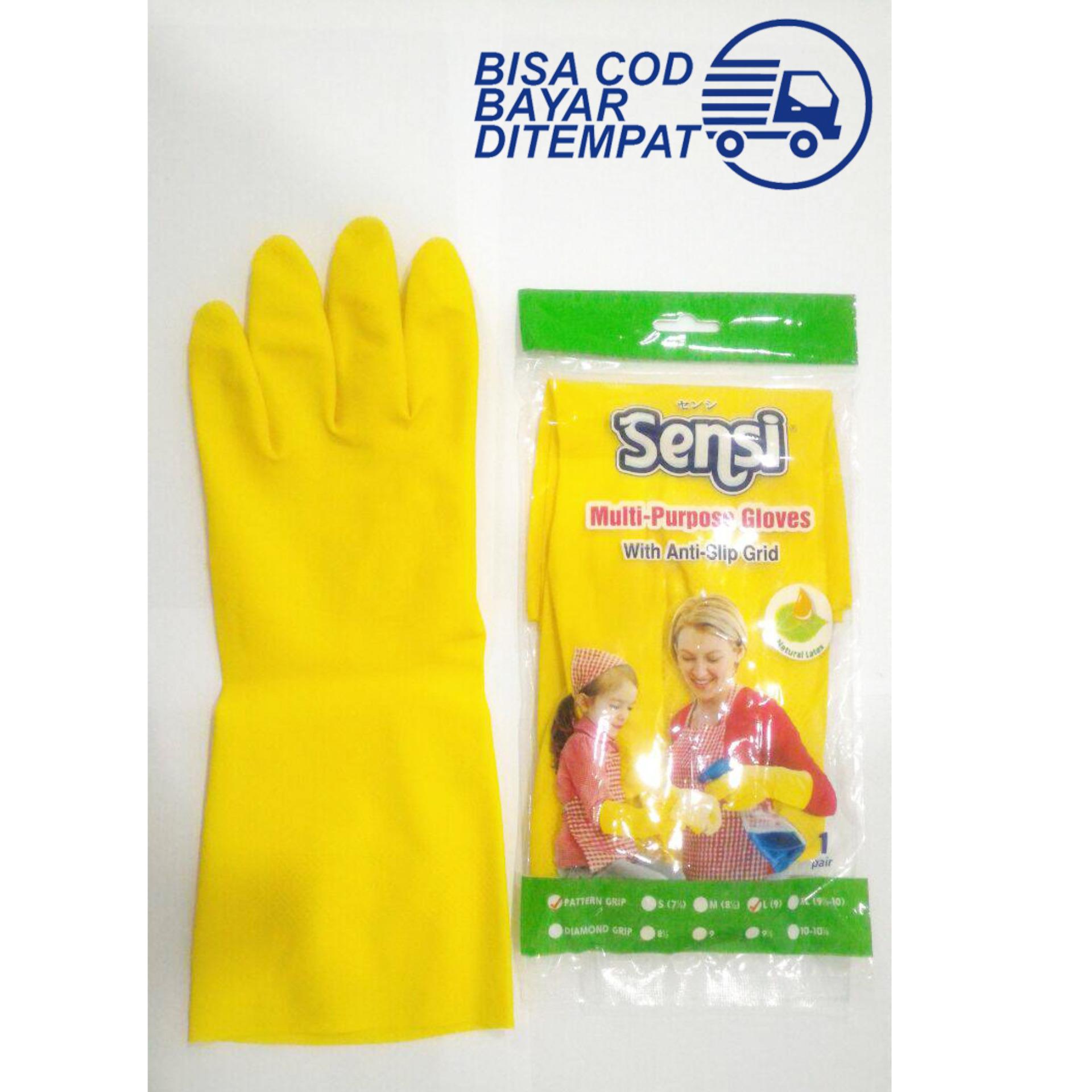 Sensi Sarung Tangan Karet Kuning Sensi Latex Sarung Tangan Cuci Piring Sensi Latex Gloves - Lazpedia