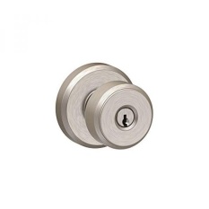 Schlage F51A BWE 619 GSN Greyson Koleksi Bowery Entrance Lock Knob, Satin Nikel-Intl