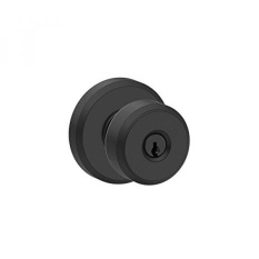 Schlage F51A BWE 622 GSN Greyson Koleksi Bowery Entrance Lock Knob, Matte Black-Intl