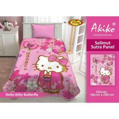 Selimut Akiko Sutra Panel 150x200 Hello Kitty Butterfly