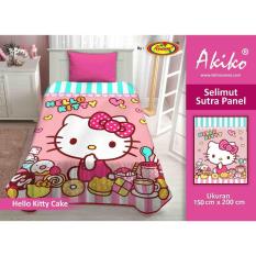 Selimut Akiko Sutra Panel 150x200 Hello Kitty Cake