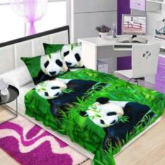 Selimut Flanel Motif Panda 3D Kualitas Import ukr 150x200