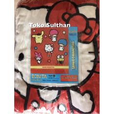 Selimut Halus Bonita Motif Helo Kity Merah