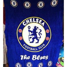 Selimut Motif Bola Chelsea 3D Kualitas Import ukr 150x200
