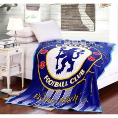 Selimut Motif Klub Bola Chelsea Bulu Flanel Halus 150 x 200