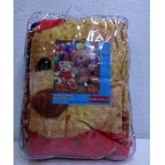 Selimut Super Lembut dan Tebal Merk Bonita 3D New - BEAR HOUSE Uk. 160x200 CM