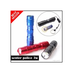 Senter POLICE 3W Mini LED Flashlight Lamp / Lampu Battery AA