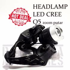 Senter Police Swat Head/Senter Kepala 500.000w Zoom Putar Cree Q5