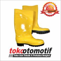 Sepatu Karet Safety Kuning ( Top Quality ) Sepatu Safety Boots - Sepatu Kerja Proyek Lapangan