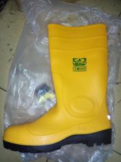 Sepatu Safety Pvc Boot LEGION - Sepatu Proyek Bahan Karet Warna Kuning Dengan Pengaman Besi