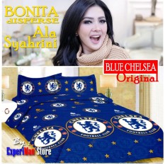 Seprai Bonita Ala Syahrini Original Tipe BLUE CHELSEA 180 x 200 - 1Sprai - 2bantal - 2guling