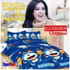 Seprai Bonita Ala Syahrini Original Tipe BLUE DORAEMON 180 x 200 - 1Sprai - 2bantal - 2guling