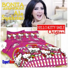Seprai Bonita Ala Syahrini Original Tipe HELO KITY SMILE 180 x 200 - 1Sprai - 2bantal - 2guling