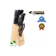 Set 10 Buah Pisau Dapur Vicenza Italy Design Black 3S005
