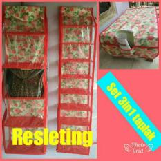 Set 3In1 Rak Gantung RESLETING + TAPLAK MEJA MERAH