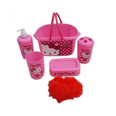 Hello Kitty Karakter Set Keranjang Perlengkapan Mandi