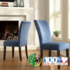 Set Kursi Makan Sofa Modern Biru Set 4
