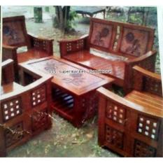 SET KURSI TAMU JOKOWI 2+1+1+1 KAYU JATI UKIR