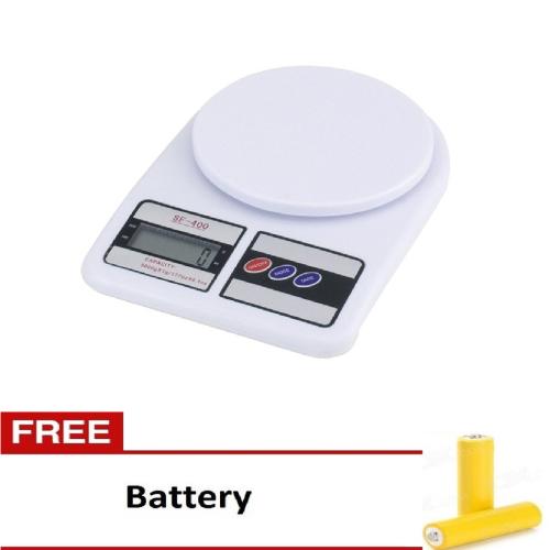 SF-400 Timbangan Digital Dapur 10 Kg Bundling Battery