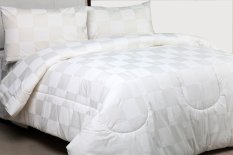 Sierra Bedcover dan Sprei - Dobby White