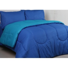 Sierra - Bedcover dan Sprei - Polos Dark Blue x Tosca