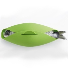 Silicone Folding Bowl Adonan Roti Uleni Mixer Ikan Steamer Roaster Roti Food Cook Tool Warna: Hijau