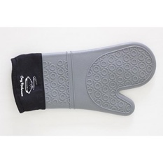 Silicone Oven Mitt dan Pot Holder: Ini Extra Long Single Abu-abu Mitt Menghemat Lengan Bawah dari Luka Bakar Karet Tahan Air Tahan Terhadap Uap Panas Tahan Panas Hingga 482°f Nyaman Dipakai, Mudah Dibersihkan Bagus untuk Dapur dan BBQ-Intl