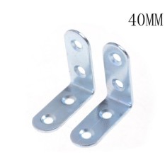 Perak Corner Penjepit Siku Rak Besi Braket L Bentuk Perangkat Keras Ukuran: 40 Mm-Internasional