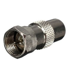 Silver F Konektor For Antena TV Pria Adaptor Steker Konverter Rancangan RF Membujuk Koaksial