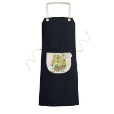 Singapura Pagoda Di Langit Memasak Dapur Hitam Bib Celemek dengan Saku untuk Wanita Pria Chef Hadiah-Internasional