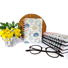 Sketchbook & Notebook binder bunga vektor