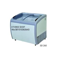 SLIDING CURVE GLASS FREEZER/ SD-260BY/ FREEZER KACA CEMBUNG/ GEA/MURAH