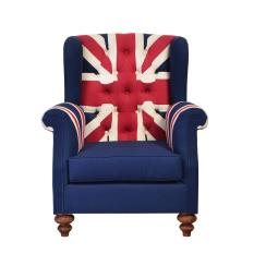 Sofa England Union Jack - Mahoni Wood - Special Jabodetabek