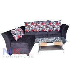 Sofa kursi Tamu L minimalis, sofa sudut mewah + Meja - JABODETABEK ONLY