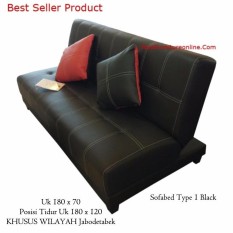 Sofabed Type 1 Tempat Tidur Ranjang Sofa Bed Black