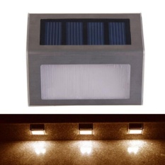 Tenaga Surya 2 LED Outdoor Waterproof Garden Pathway Tangga Lampu Hemat Energi Solar Wall Light-Intl