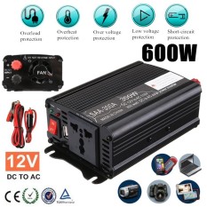 Solar Power Inverter1000W Peak 12V DC To 110V AC Modified Sine Wave Converter Black - intl