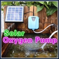 Solar Powered + DC USB Charging Fishbowl Oxygenator Air Pompa Oksigen Tempayan Ikan Tank Energi Tenaga Panel Kolam Aerator Electric Generator dengan 1 Batu Udara Aquarium Fishing Alat Airpump 2L/menit-Internasional