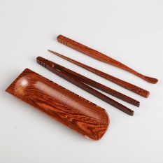 Kayu Solid Empat Potong Teh Teh Teh Klip Sendok Teh Teh Jarum Set Teh Teh Aksesoris, Ayam Kayu Wing Empat Potong Tea Set-Intl