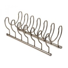 Spectrum Diversified Euro Tutup Organizer, Piring Rak, Pemegang Tutup, Bulat, Satin Nikel-Internasional