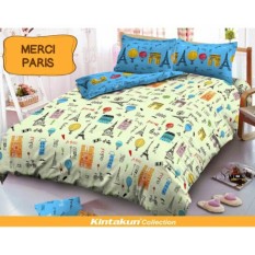 Sprei Kintakun Deluxe No.3 120 x 200 (single size) motif Merci Paris