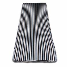 Sprei Resleting / Sarung Kasur / Cover Kasur Busa Swallow Royal Tinggi/Tebal 15-20 cm - Motif Salur Abu